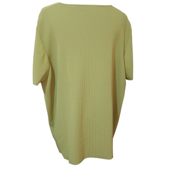 NEW VALERIE STEVENS Blouse Top Sweater 3X Square Neck Short Sleeve Office Career - Picture 3 of 10